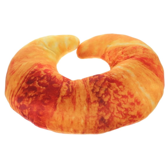 YEAHIBABY 1Pcs Croissant Shaped Pillow U Shape Pillow Short Plush Fatigue Relief for Family Use