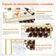thumbnail image 5 of Carrito de Bebidas, Carro Cocina, Carrito Organizador con Ruedas con 2 Pisos y 9 Botelleros, Carro para Cocina, Comedor, Salón, Exterior, Interior, 80 x 33,2 x 87,8 cm, Oro, 5 of 10