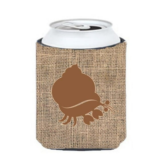 Hermit Crab Burlap And Brown Can Or Bottle Hugger