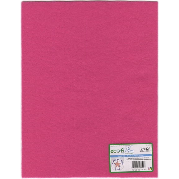 Kunin Eco-Fi Plus Premium Felt Sheet 9"X12"-Candy Pink