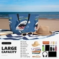 thumbnail image 5 of Wukai Great White Shark Print Zipper Bag,large Beach Tote Bag,Waterproof Sandproof Bag,Grocery and Picnic Tote Travel Bag, 5 of 5