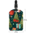 thumbnail image 6 of Square 2Pack PU Leather Christmas Tree Cruise Luggage Tag with Privacy Cover and Name ID Tag for Travel Handbags Backpacks Luggage Tags, 6 of 6