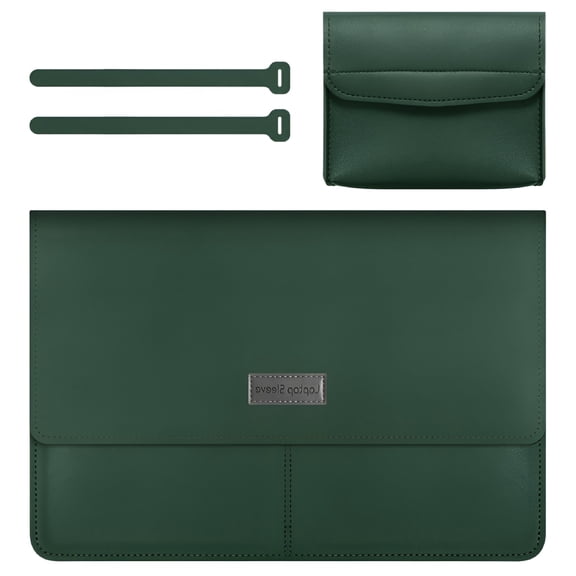 GASTROPOD 16 Inch Laptop Sleeve Case, Soft Protective Carrying Cover for MacBook, Slim Lightweight Computer Bag for Business Travel Commute, Green