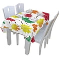 thumbnail image 5 of Coolnut 60"x60" Tablecloth Colorful Leaves Pattern Modern Table Cover for Home Decoration Spill Proof Cloth Washable for Dinner Picnic, 5 of 6