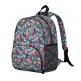 thumbnail image 2 of Pioneer Flower Floral Print Pattern Backpack for School, Cute School Bag with Adjustable Shoulder Straps and Padded Back, 13.8"x11.4"x6", 2 of 5
