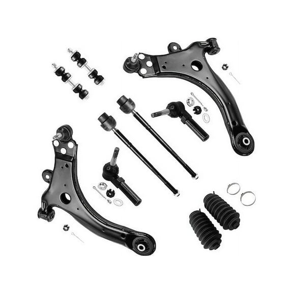 Front Control Arm Ball Joint Tie Rod and Sway Bar Link Kit - Compatible with 2014 - 2016 Chevy Impala Limited 2015