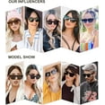 thumbnail image 3 of Trendy Oversized Square Cateye Polarized Sunglasses Womens Big Frame Shades SJ2115, 3 of 5