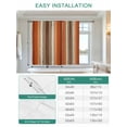 thumbnail image 6 of Burnt Orange Tie Up Curtains for Windows 45 Inch Length Balloon Curtains Kitchen Adjustable Balloon Window Shade Farmhouse Wood Grain Brown Vertical Striped Tie Up Bathroom Curtain Window 34"x45", 6 of 6