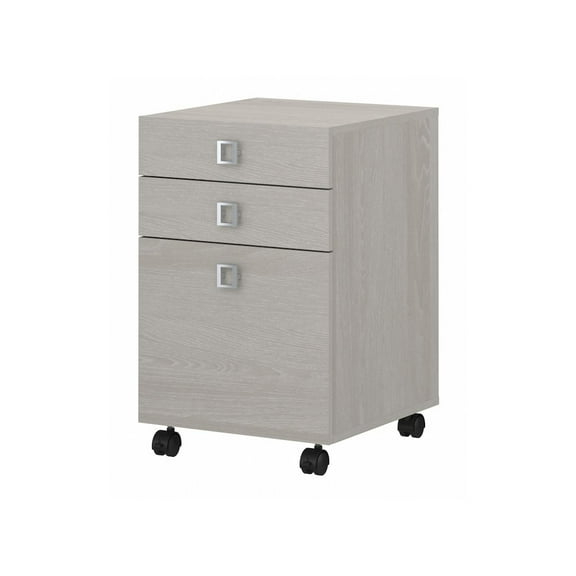 Echo 3 Drawer Mobile File Cabinet in Gray Sand - Engineered Wood