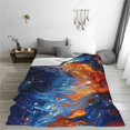 thumbnail image 5 of Bingfone Galactic Dog Swirls Art Print Flannel Fleece Blanket Throw Blanket for Bed,Sofa,Couch,Travel,Camping(40"x30" ), 5 of 8