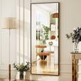 thumbnail image 4 of BEAUTYPEAK 64"x21" Full Length Mirror Rectangle Body Dressing Floor Standing Mirrors, Black, 4 of 8