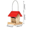 thumbnail image 4 of LACKUST Bird Feeders Outdoor Clearance,Wooden Hanging Bird Feeder for Courtyard and Balcony with Rain Protection,Multicolor, 4 of 8