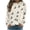 Beige, variant on Women's Long Sleeve T Shirts Ghost Printed Blouses Funny Round Neck Drop Shoulder Tee Tops for Everyday Wear
