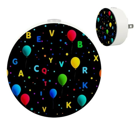 

YZUOUZY Night Light Nightlight Bedside Lamps Set of 2 Colorful Polka Dots Happy