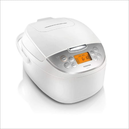 Toshiba TRCS01 Cooker 6 Cups Uncooked (3L) with Fuzzy Logic and One-Touch Cooking Brown Rice White Rice and Porridge