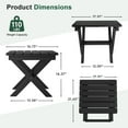 thumbnail image 2 of SERWALL Outdoor Small Folding Side Table, HDPE All Weather Adirondack End Table, No Assembly Required, Black, 2 of 9