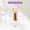 thumbnail image 4 of Merry Christmas Belgian Malinois Enjoys Woofmas Winter Xmas Holiday Acrylic Round Ornament Sheepdog Dog Lover Gifts Home Tree Decor - 02022, 4 of 4