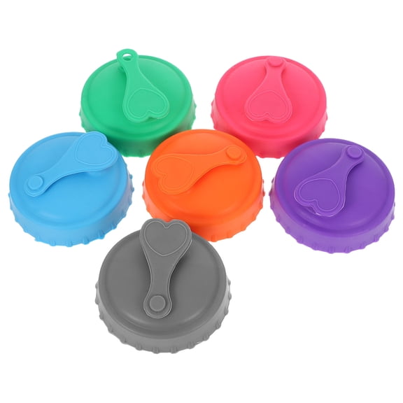 FRCOLOR Hemoton 6pcs Silicone Soda Can Covers Reusable Lids for Beer Beverage Food Grade Can Stopper Protectors