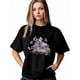 thumbnail image 1 of Women's T-Shirt,Short Sleeve Tee Shirt Casual Tops Purple Flowers Book Crewneck T Shirts for Women, 1 of 7