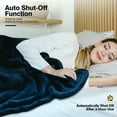 thumbnail image 6 of Gymax 60''x50'' Electric Heated Throw Blanket Flannel & Sherpa Double-sided Flush Blue, 6 of 10