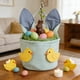 thumbnail image 1 of Decoraciones de Pascua, cestas para guardar huevos de Pascua con orejas de conejo, decoración festiva para niños, cubos de mano, bolsas de hilo de ganchillo, bolsa de color sólido, bolsa con orejas de, 1 of 6