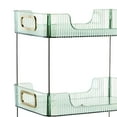 thumbnail image 4 of GROWTH TANK Cosmetic Desk Rack, Bathroom Organizer, Decorated Tray, Cosmetic Perfume Storage Green Color 3 Tier, 4 of 9