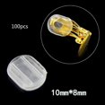 thumbnail image 1 of 100pcs Clear Earring Pads Silicone Comfort Earring Cushions For Clips On Earring, 1 of 5