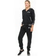 thumbnail image 4 of Notus Women Sweatsuits 2 Piece Set - Thick Fleece Lined Warm Long Sleeve Hoodies Sweatshirt Casual Sweatpants Tracksuit Lounge Set - Womens 2pcs Jogger Outfit Black L, 4 of 7