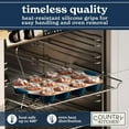 thumbnail image 5 of Country Kitchen 10-Piece Stackable Bakeware Set, Non-stick & Easy Release Baking Pans Set, Navy, 5 of 8