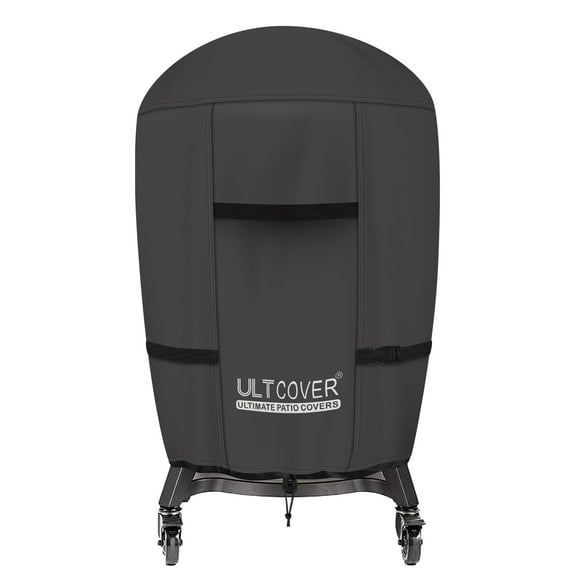 ULTCOVER Outdoor Waterproof Charcoal Kamado Joe Grill Cover for 22-24 inch Big Green Egg Char-Griller Char-Broil and Other Round