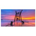 thumbnail image 2 of Discarded Wooden Bridge at Sunset - Pier Seascape Canvas Art Print, 2 of 3