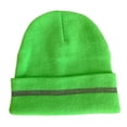 thumbnail image 1 of ZWP Bright Color Firefighter Reflective Beanie Winter Safety Night Running Knitted Hat Warm Cuff Hat, 1 of 5