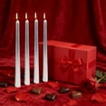 thumbnail image 6 of Kumdkd 4-Pack Electroplated Taper Candles 9.84in, Twisted Dripless Long Candles for Romantic Wedding, Dining Table, Restaurant & Holiday Decorations, 6 of 6