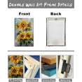 thumbnail image 6 of Flower Canvas Art Flower Picture Bathroom Wall Decor Fraemd Floral Painting Vintage Artwork for Living Room Office Home Decoration Gallery Wrapped Ready to Hang(Flower-3,12.00"x18.00"), 6 of 6