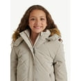 thumbnail image 3 of Justice Girl's Velvet Puffer Bomber, Sizes XS - XL, 3 of 5