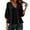 Black, variant on Women Short Sleeve Peplum Top Solid Color Layered Flutter Sleeves Blouse Casual Fashion Shirt Blue,L