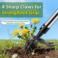 thumbnail image 4 of BSHAPPLUS® Stand Up Weed Puller Tool, 59" Adjustable Long Handle Heavy Duty Steel Weeder with 4 Claw Root Remover, No Bending Back Pain Relief Weed Removal Tool for Lawn Garden Seniors, 4 of 8