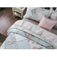 thumbnail image 4 of DaDa Bedding Hint of Mint Floral Pastel Cotton Patchwork Ruffle Bedspread Set (JHW-3036), 4 of 7