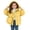 Yellow, variant on Lmnyox Puffer Jackets for Girls Solid Color Long Sleeve Windproof Hooded Coats Winter Warm Outwears with Pockets