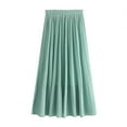 thumbnail image 2 of qolati Skirts for Women 2023 Elastic Layered Tulle Skirt Elegant Solid Color Pleated Swing A-Line Prom Petticoat, 2 of 7