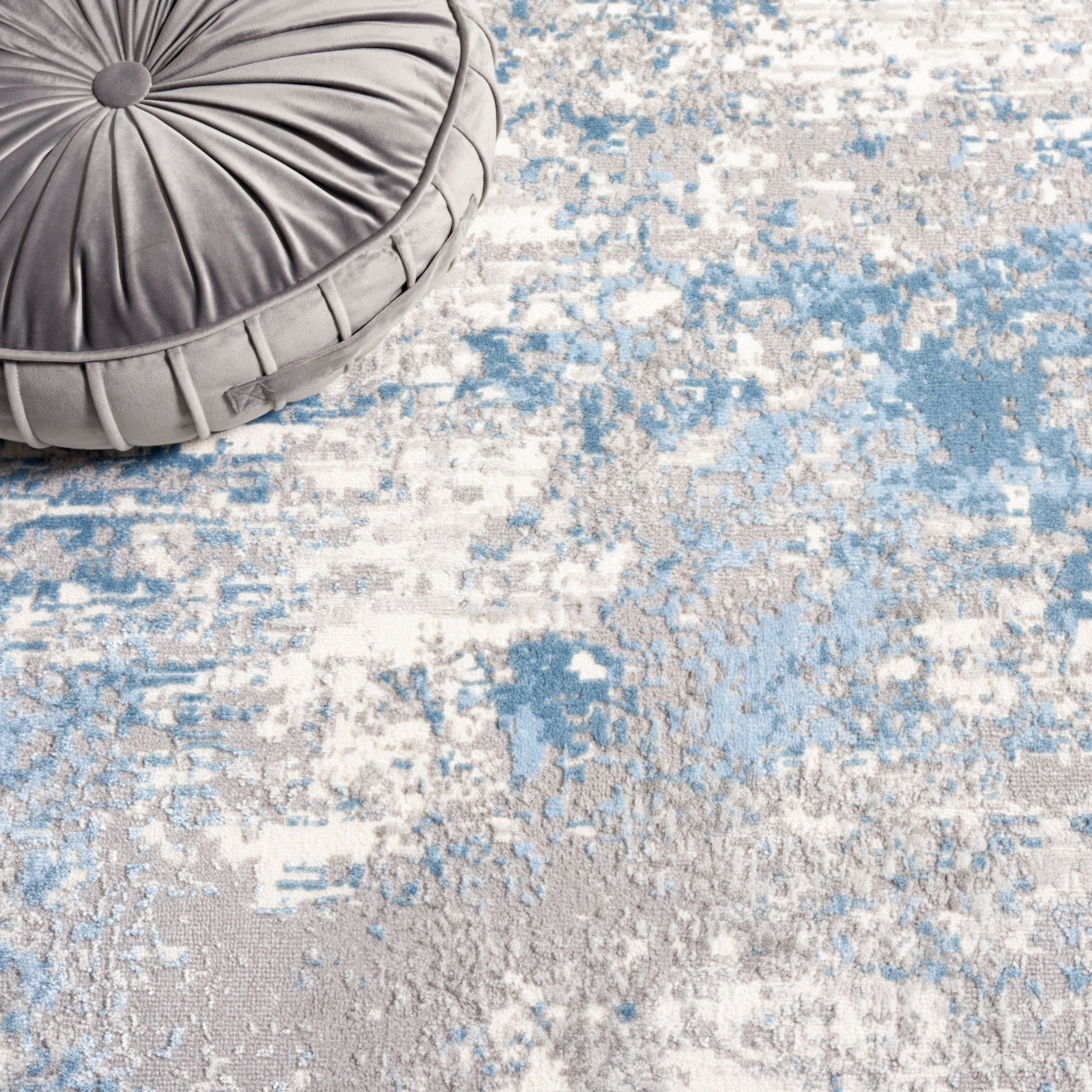 SAFAVIEH Lagoon Ainsley Abstract Area Rug, Ivory/Blue, 8' x 10'
