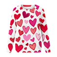 thumbnail image 4 of PNTUTB Valentines Sweatshirt for Women Fashion Heart Print Casual Crew Neck Long Sleeve Hoodless Pullover Sweatshirts, 4 of 6