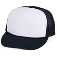 thumbnail image 5 of Classic Trucker Baseball Hats Caps Foam Mesh Blank Solid Two Tone Snapback Adult Youth, 5 of 48