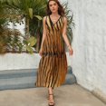 thumbnail image 3 of Tiger Skin Texture Sleeveless Dress Dresses Women Summer Evening Dresses Ladies Bohemia Long Dresses, 3 of 9