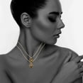thumbnail image 2 of 5th & Main 18KT Gold Over Sterling Silver Hand Wrapped Bi-Layered Teardrop Smoky Quartz Pendant Necklace *** ***, 2 of 3