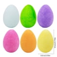 thumbnail image 3 of HuiXinOu Easter Flocked Foam Eggs, Modern Style with Multiple Colors, Decorative Eggs for Easter Baskets, Tabletop Decor and Easter Celebrations, 3 of 6