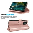 thumbnail image 3 of Njjex For Motorola Moto G 5G 2025 Wallet Case, Luxury PU Leather [9 Card Slots] Folio Cover with Detachable Magnetic Hard Case + Kickstand & Wrist Strap - Rose Pink, 3 of 5