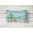 thumbnail image 2 of Carolines Treasures CK3799PW1216 Akita Shepherd Christmas Tree Canvas Fabric Decorative Pillow, 12H x16W, multicolor, 2 of 4
