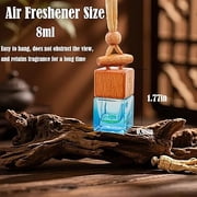 Ikeda Red Sandalwood Car Air Freshener – 8ml Hanging Diffuser, 45-Day Long Lasting Natural Scent, Odor Eliminator for Car, Home, Closet & Bathroom, Wood Lid Essential Oil Freshener, 1 Pack
