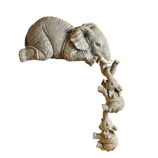 Estatuas para el hogar forma de animal borde colgante Decoración de oficina resina adorno de escritorio regalo 3 Piezas Kearding HA005792-00B